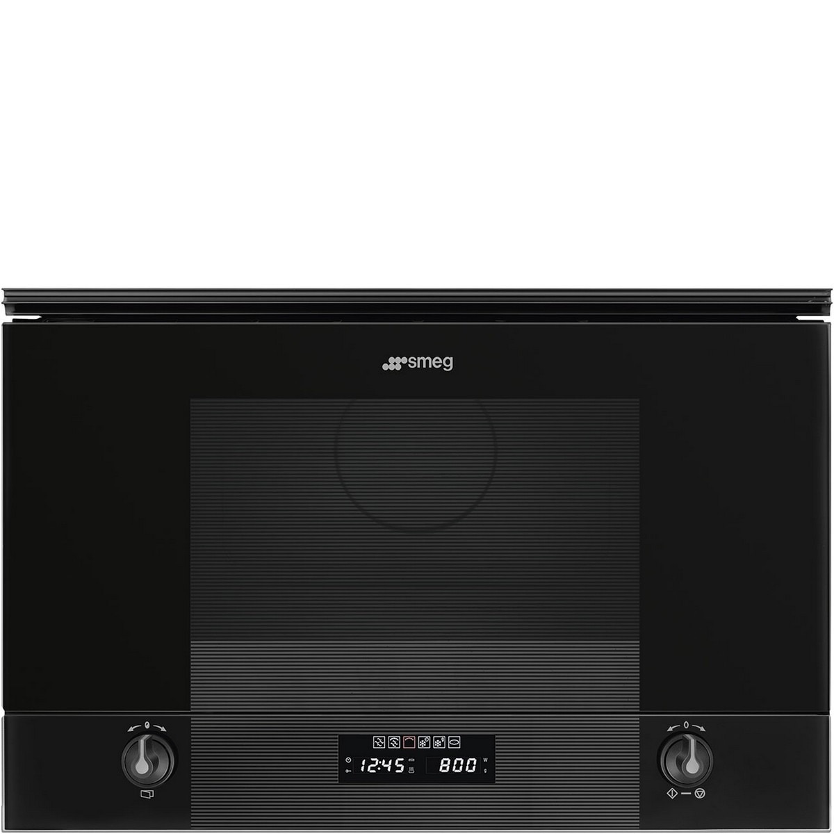 Imagem 0 de Micro-ondas com Grill Encastrável Smeg Linea MP122B3 de 850 W e de 23 Litros - Preto