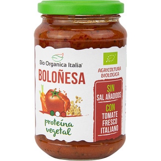 salsa boloñesa con proteína vegetal ecológica frasco 325 ml - Bio Organica Italia