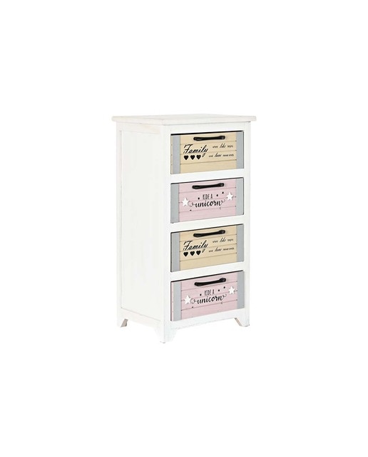 Imagen 0 de Cajonera paulownia 40x29x73,5 4 cajones blanco