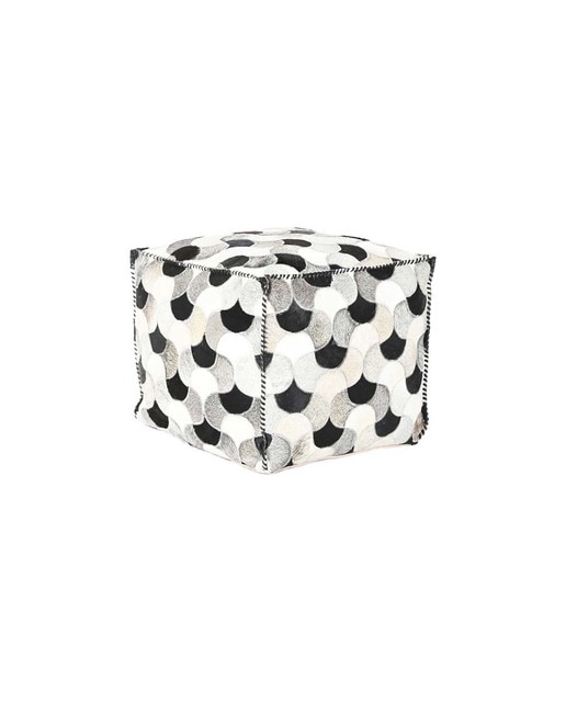 Imagen 0 de Pouf piel poliéster 45 x 45 x 40 rombos marrón