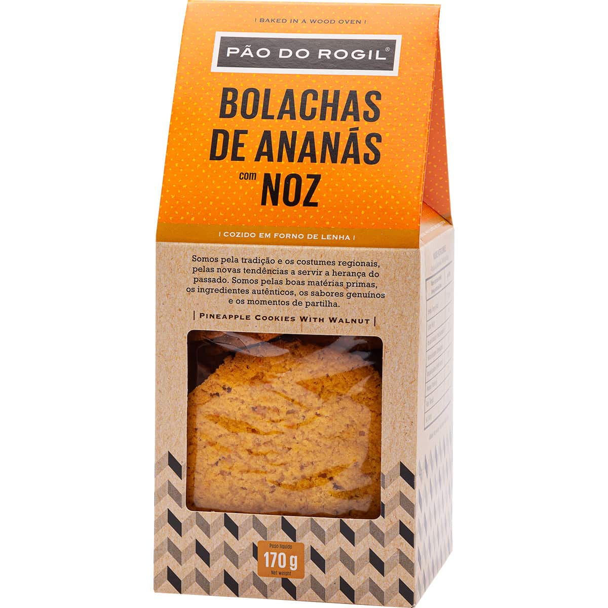 Bolachas de Ananás e Noz embalagem 170 g