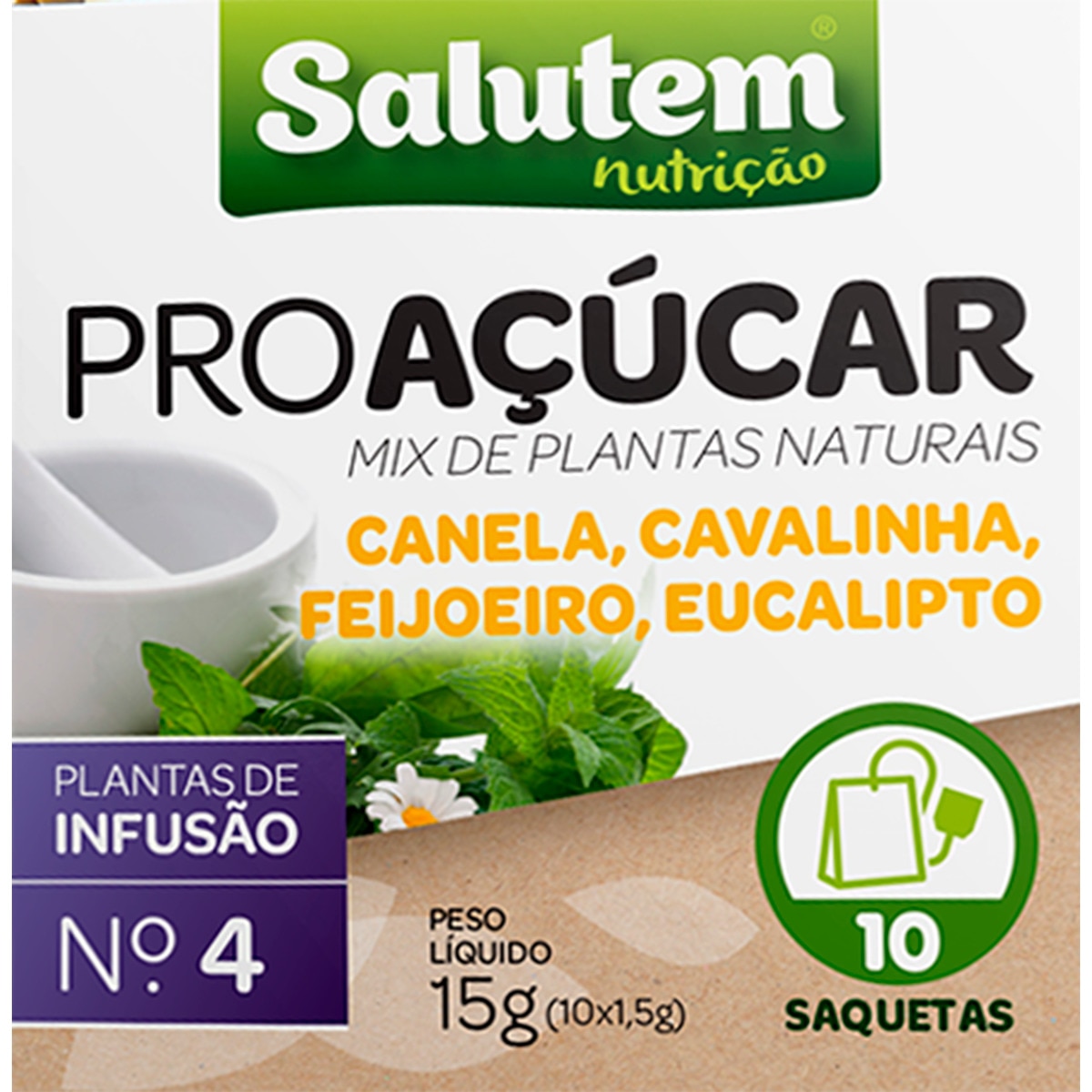 Infusão Proaçúcar embalagem 10 saquetas
