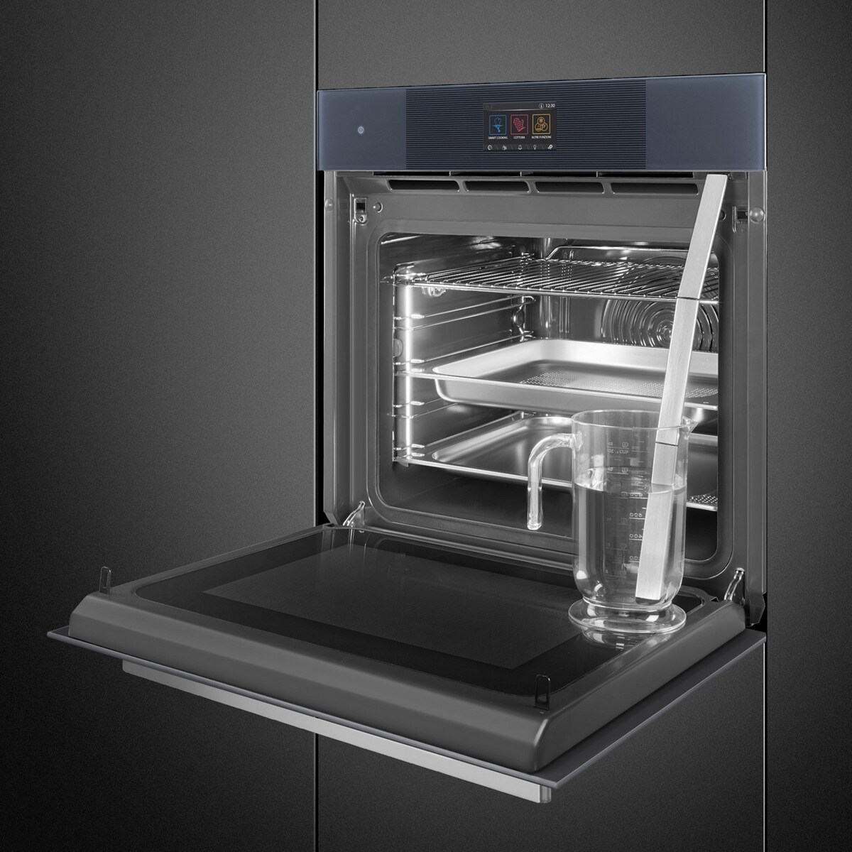 Forno Galileo Omnichef Multitech Smeg Linea SO6104APG Limpeza VaporClean de 68 Litros - Neptune Grey 3