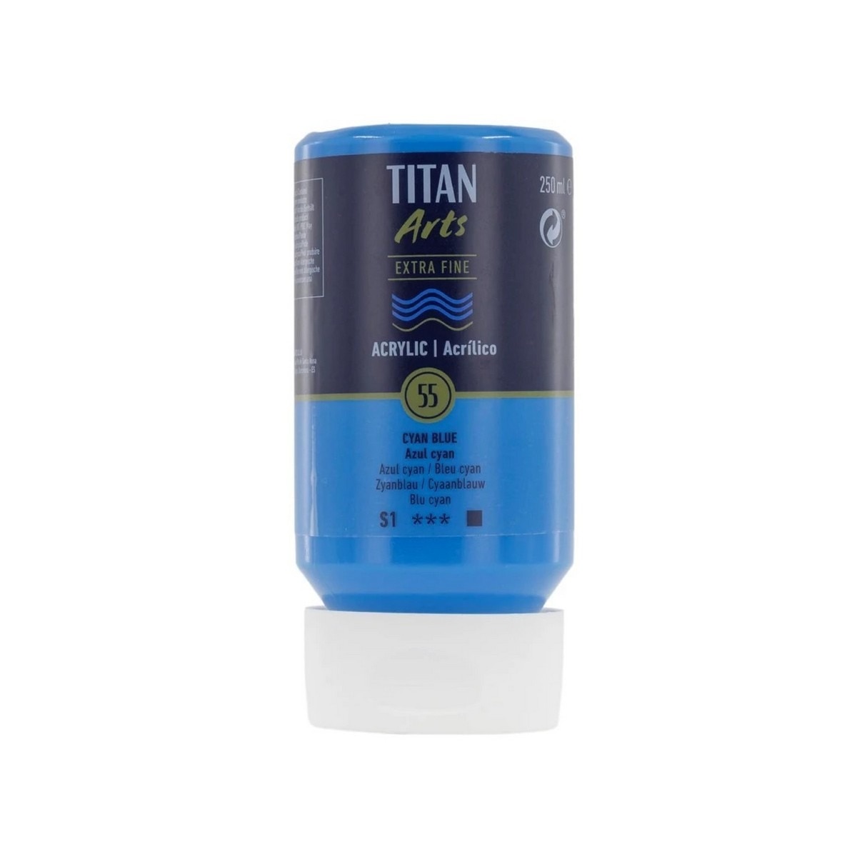 Frasco de Tinta Acrílica Extra Fine 250 ml - Azul Ciano Azul Ciano-1