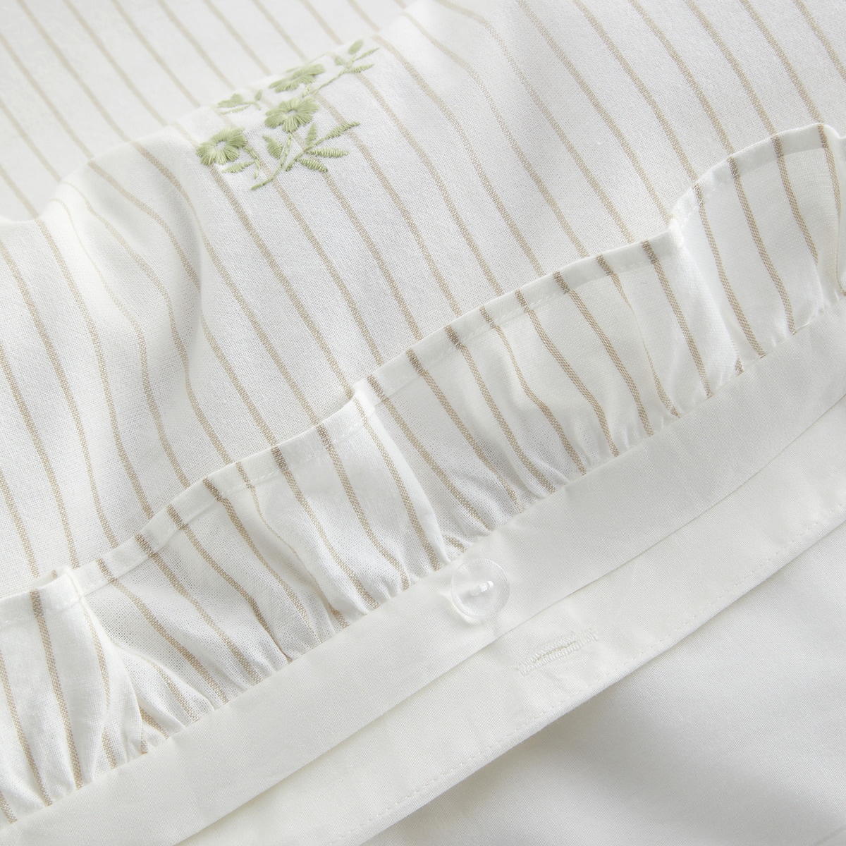 Jogo de Capa de Edredão de Algodão Zaire Verde-3