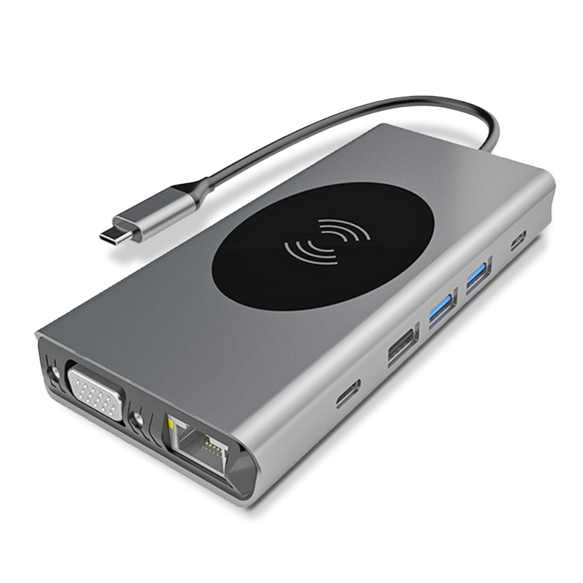 Hub Wireless Prolinx 13 en 1 USB C Gris metálico-1