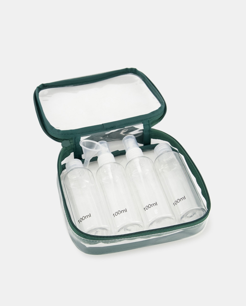 Conjunto de Frascos de Viagem Premium Branco-1