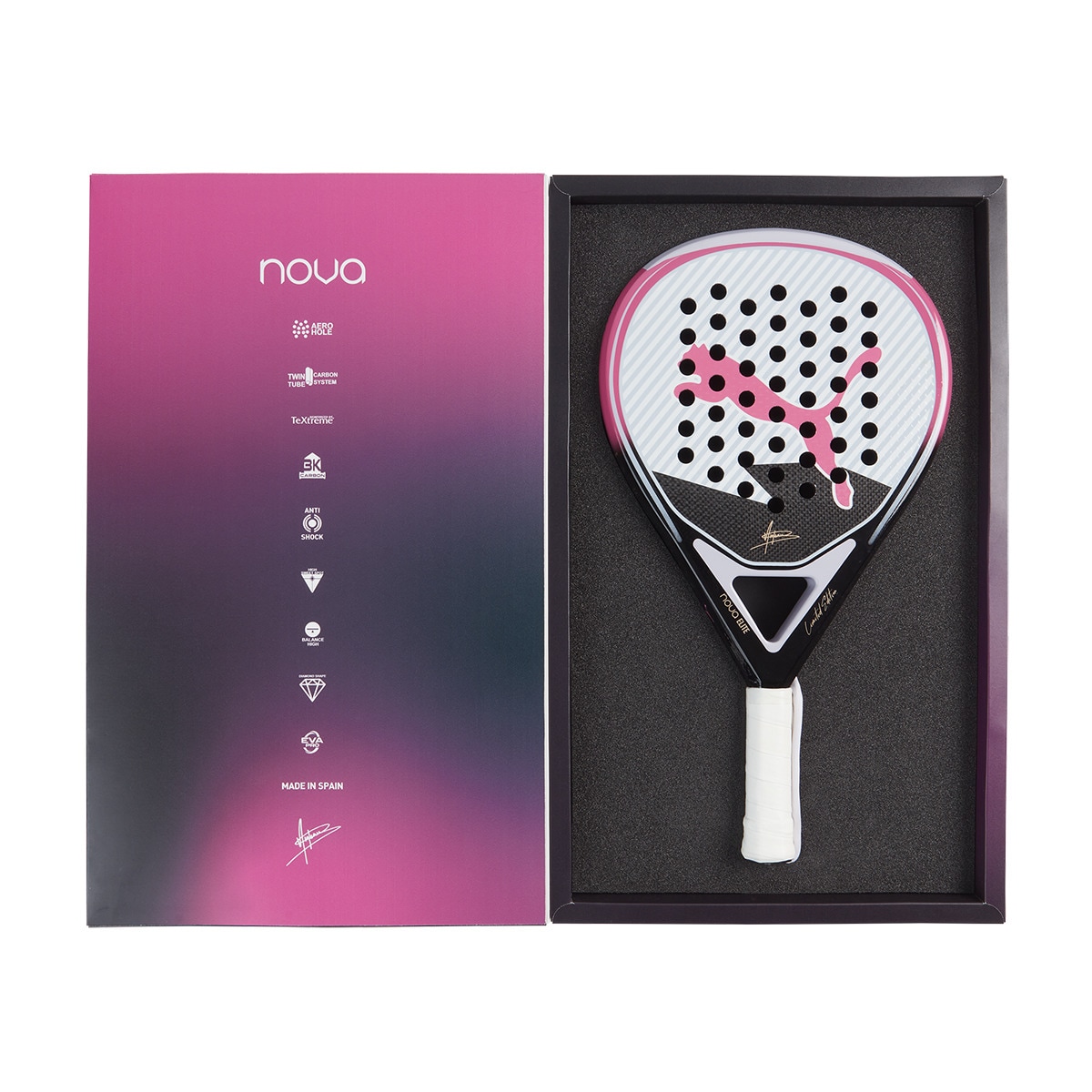 Raquete de Pádel Nova Elite Victoria Rosa / Preto-7