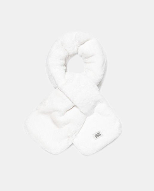 Imagem 0 de Cachecol com Abertura e em Pelo Sintético - Branco