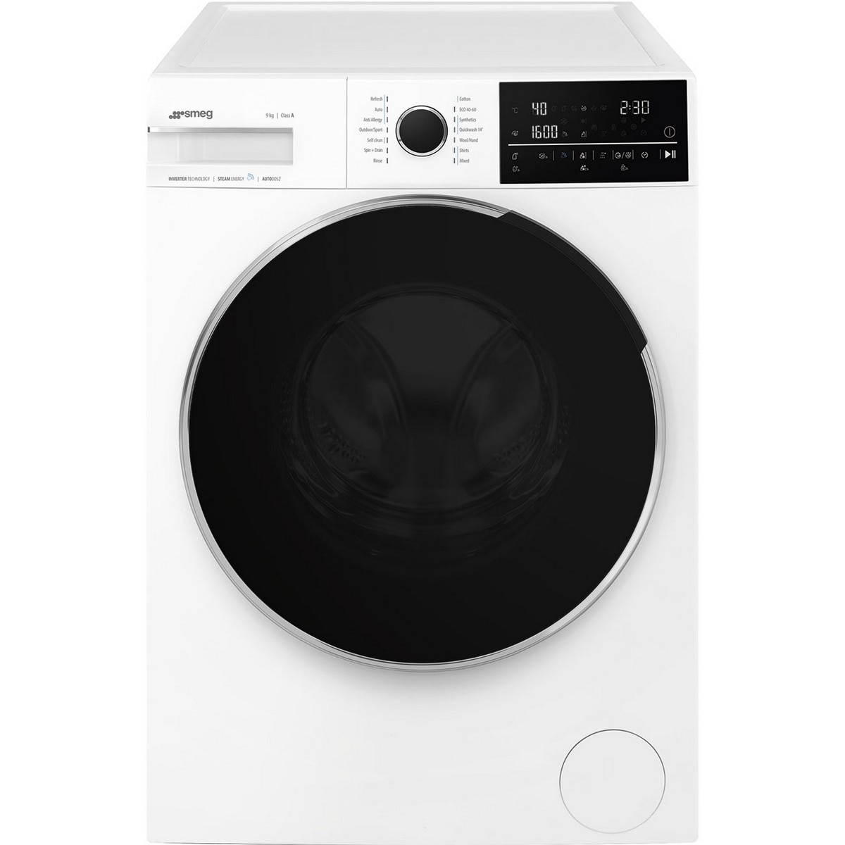Imagem 0 de Máquina de Lavar Roupa Smeg WNP96SLAAIN Carga Frontal de 9 Kg e de 1600 rpm - Branco