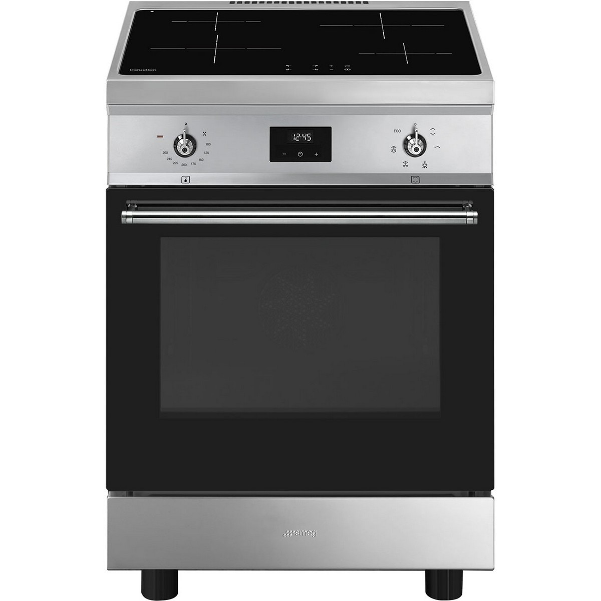 Imagem 0 de Fogão Elétrico com Paca de Indução Smeg Classica C6IMXT2 Forno VaporClean de 70 Litros, de 4 Zonas de de 60 cm - Aço Inox