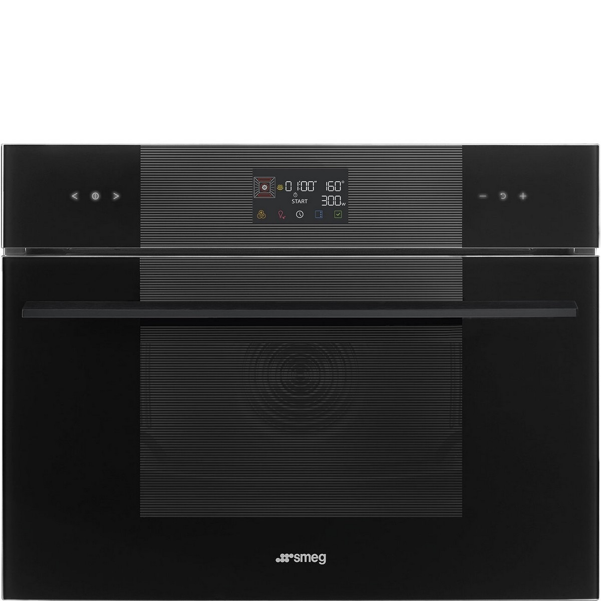 Forno Galileo Micro Combi Smeg Linea SO4102M1B3 Combinado com Micro-ondas de 40 Litros - Preto Preto-1