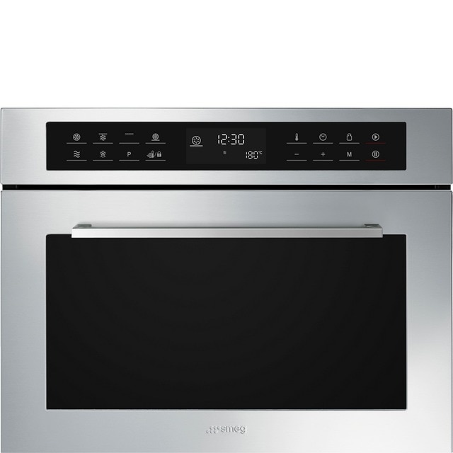 Imagem 0 de Forno Combinado com Micro-ondas Smeg Selezione SF4400MCX1 de 44 Litros - Aço Inox