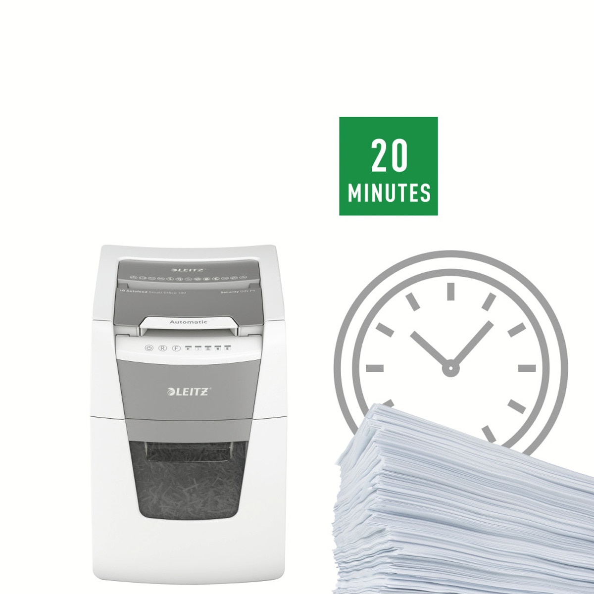 Destruidora de Papel IQ Auto+ para Escritório Pequeno 100 P4, Alimentação Automática - Branco 7