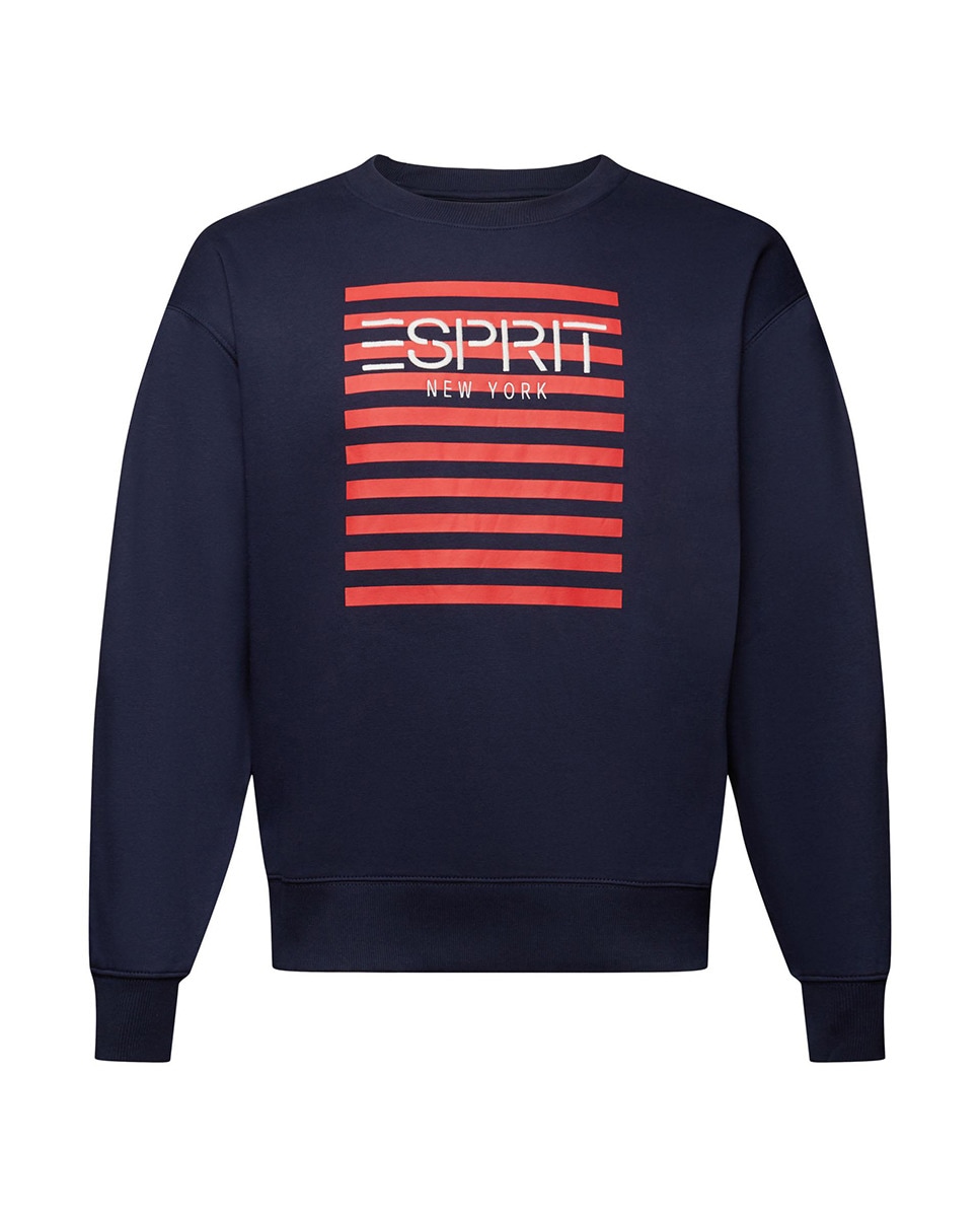 Sweatshirt Fechada com Logótipo e Materiais Sustentáveis Azul-marinho-3