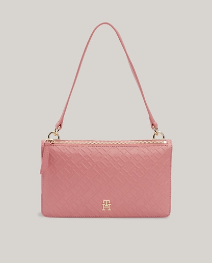 Imagen 0 de Bolso de hombro rosa con monograma Tommy Hilfiger