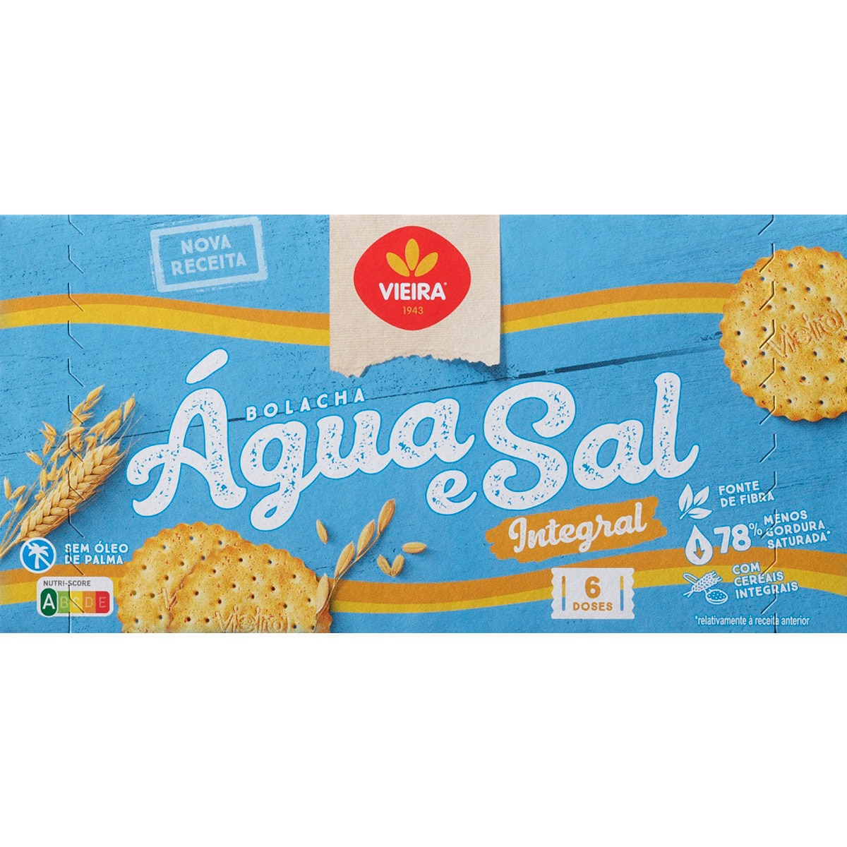 Bolachas de Água e Sal Integral embalagem 102 g