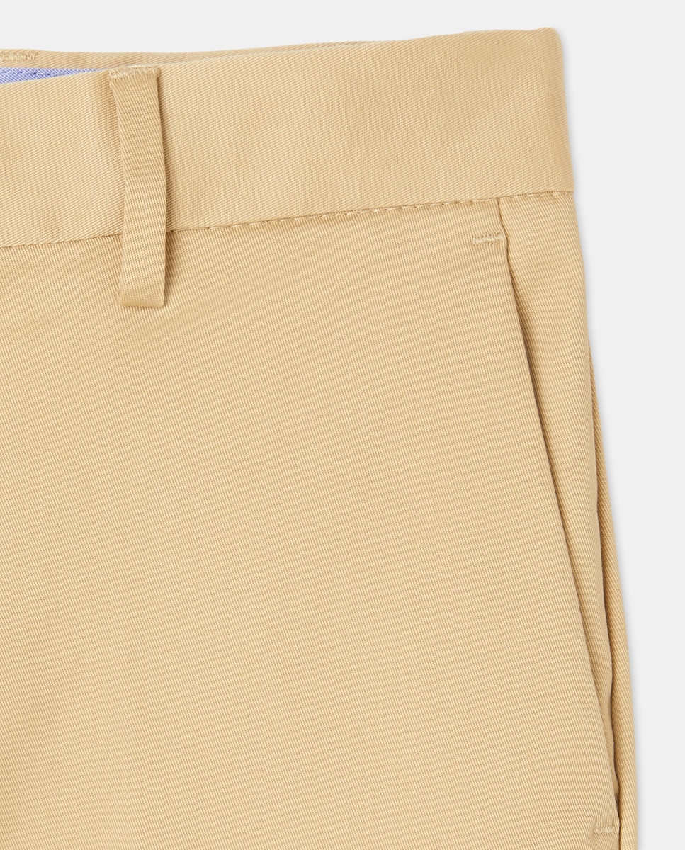Bermudas Chino com Fecho à Frente Camel-5