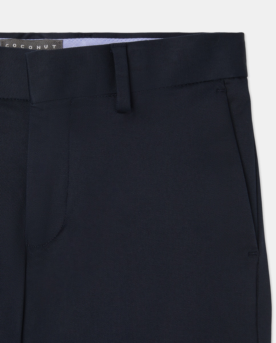 Bermudas Chino com Fecho à Frente Azul-marinho-5