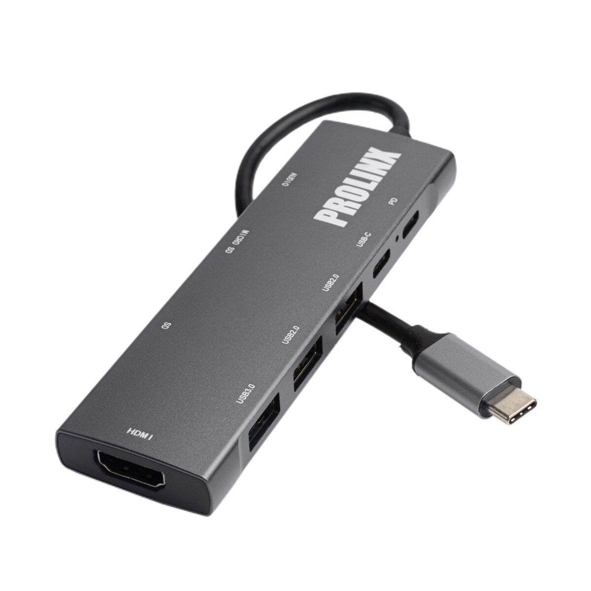 Hub Prolinx 9 en 1 USB-C Gris metálico-1