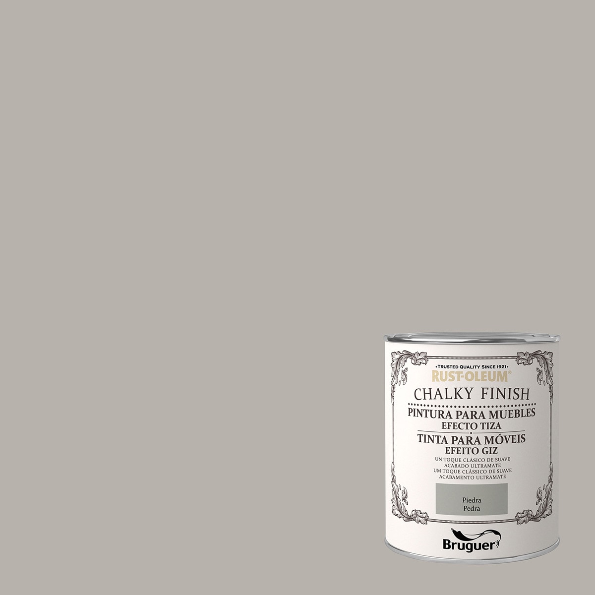 Pintura Efecto Tiza Chalky para Muebles 750 ml Piedra-2