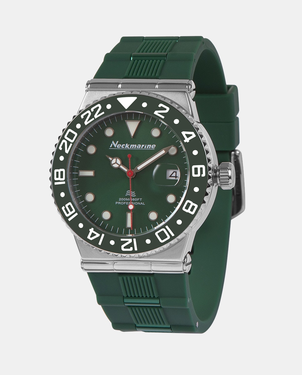 Reloj de hombre Automático NKM21132M10 de caucho verde Verde-2