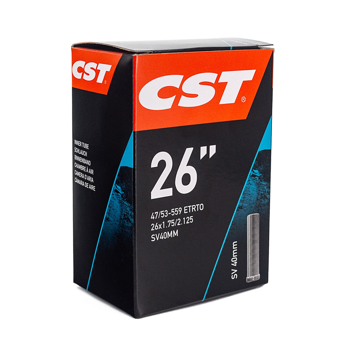 Imagem 0 de Câmara CST 26"x1,75/2,125 47/53-559 AV 40 mm