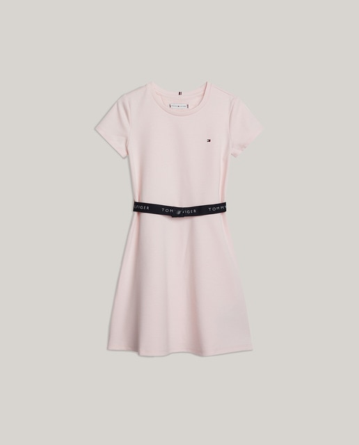 Imagen 0 de Vestido de niña manga corta y cuello redondo