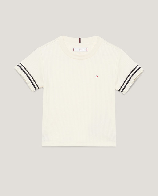 Imagen 0 de Camiseta de niña manga corta y cuello redondo