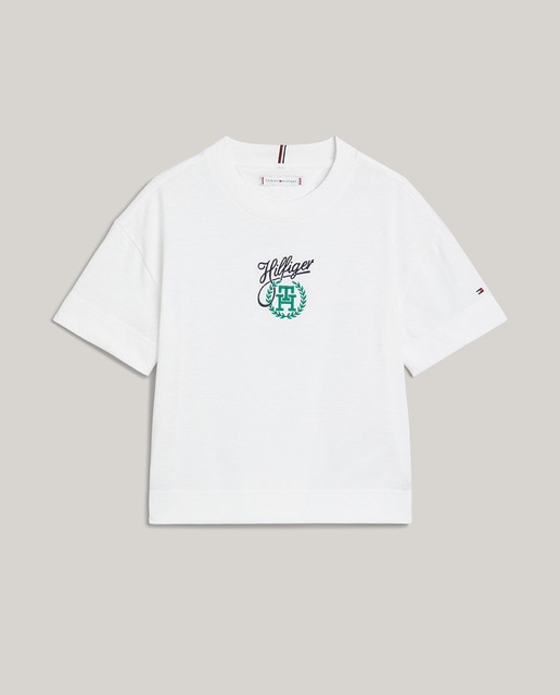 Imagen 0 de Camiseta de niña manga corta y cuello redondo