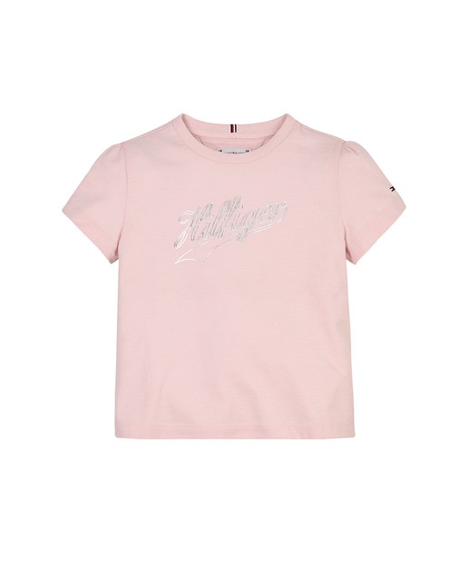 Imagen 0 de Camiseta de niña manga corta y cuello redondo