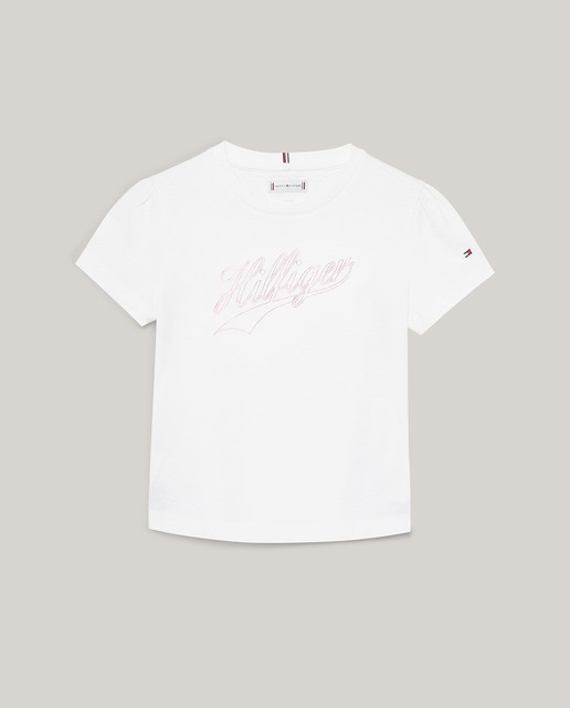 Imagen 0 de Camiseta de niña manga corta y cuello redondo