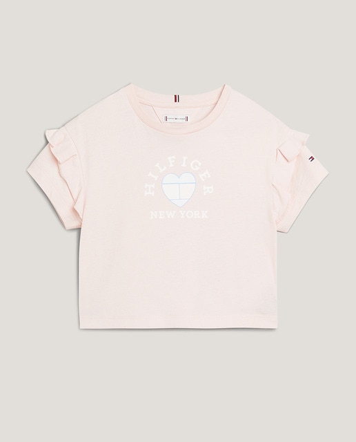Imagen 0 de Camiseta de niña manga corta y cuello redondo