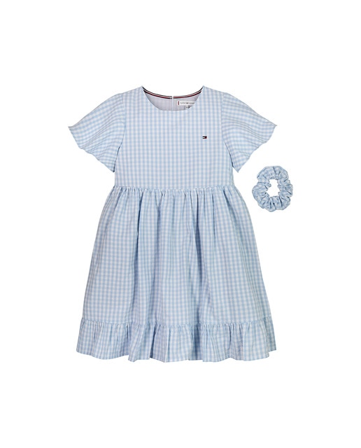 Imagen 0 de Vestido de bebé niña con cuello redondo y manga corta