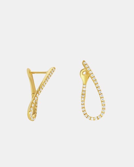 Imagen 0 de Pendientes de oro y diamantes