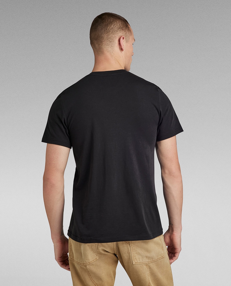 T-shirt Skeleton Dog Chest Graphic Preto-2
