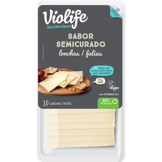 lonchas veganas sabor semicurado sin gluten y sin lactosa envase 200 g - Violife