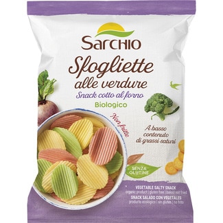 snack salado con vegetales no frito, ecológico y sin gluten bolsa 55 g - Sarchio