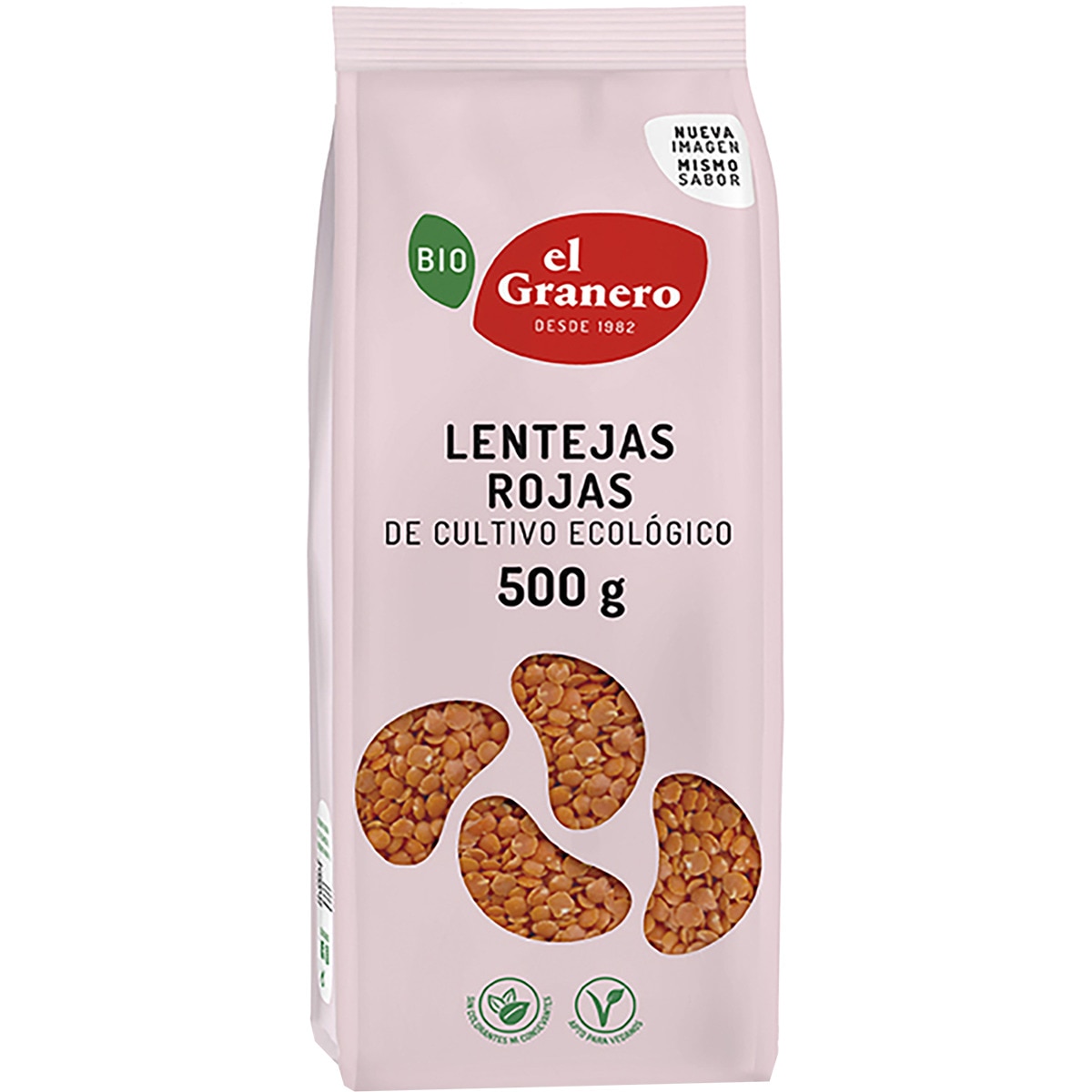 lentejas rojas ecológicas bolsa 500 g