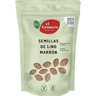 Bio semillas de lino marrón sin gluten bolsa 400 g - El Granero