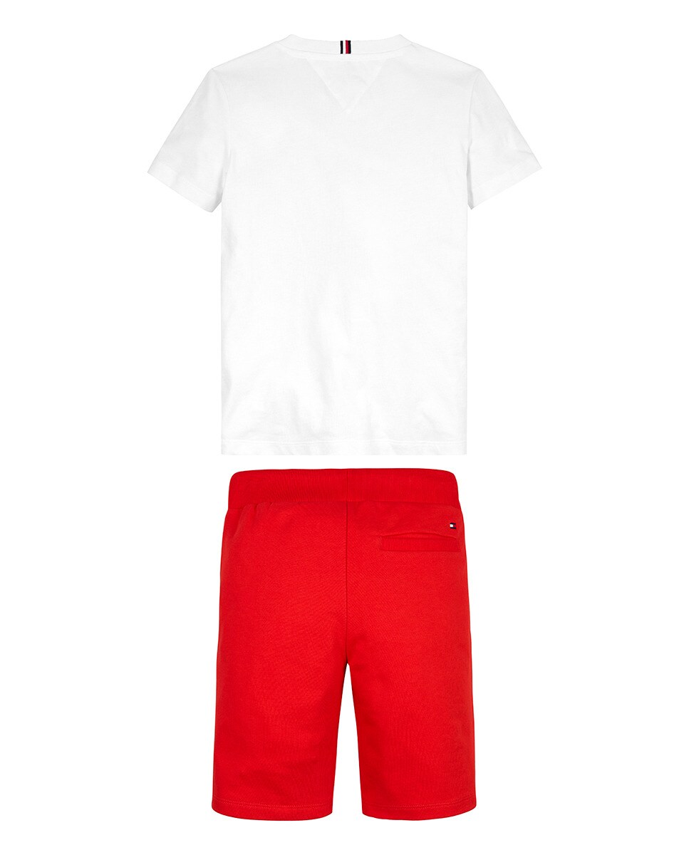 Conjunto de Bebé com Manga Curta Combinado Vermelho-6