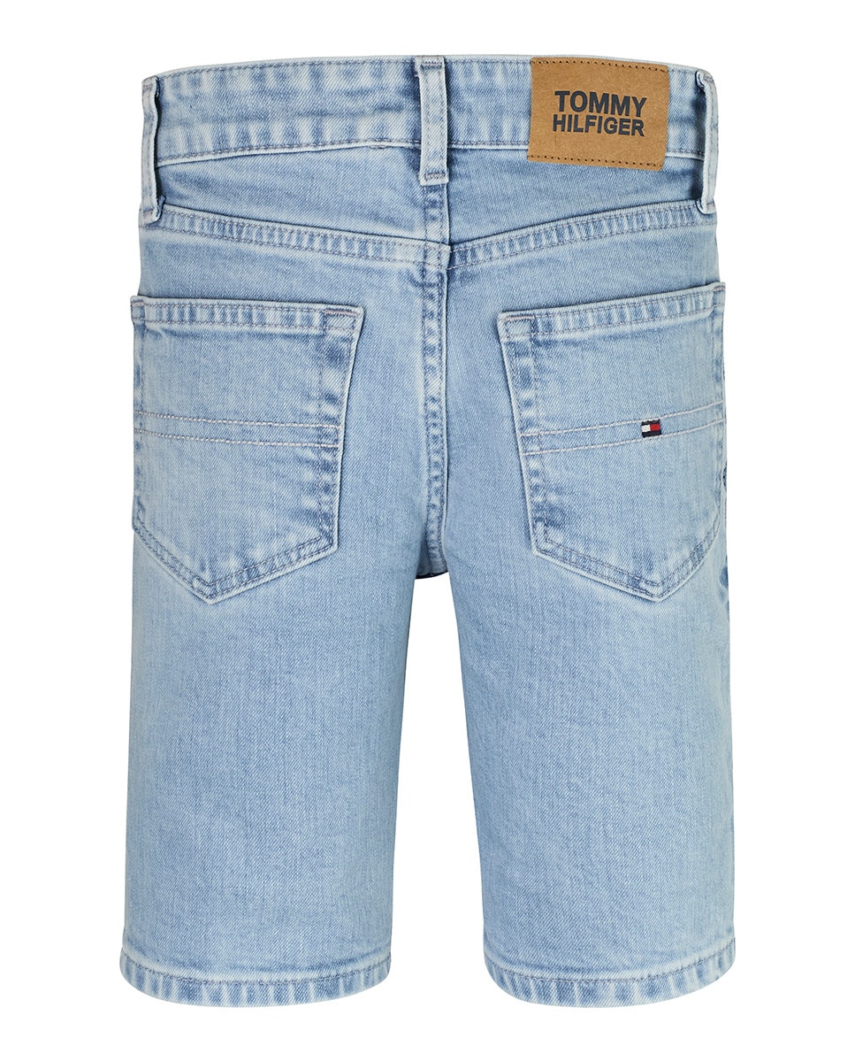 Jeans de Criança Curtos Justos Azul-6