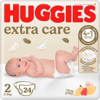 Fraldas Extra Care 3 a 6 kg T2 embalagem 24 unidades - Huggies