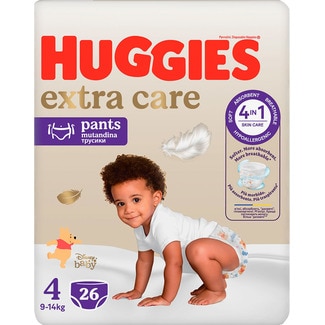 Fraldas Extra Care 9 a 14 kg T4 embalagem 26 unidades - Huggies