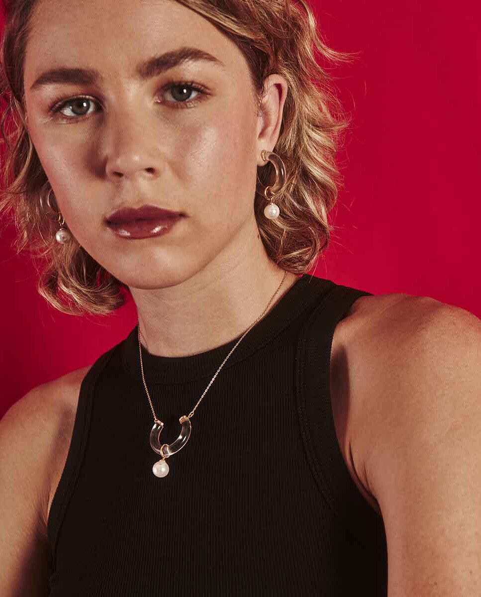 Brincos Ayla Prata Dourada 2