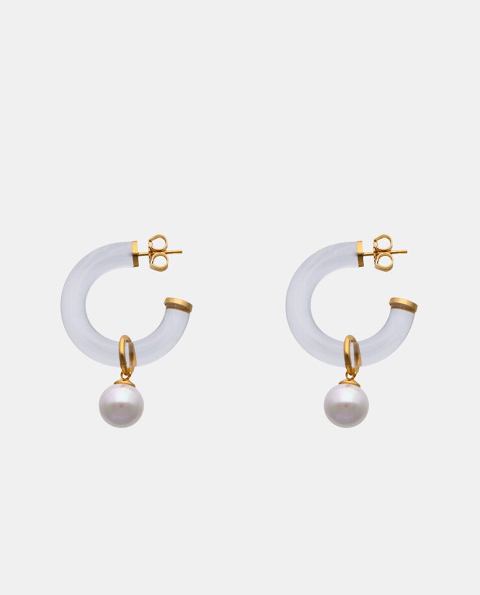 Brincos Ayla Prata Dourada 1