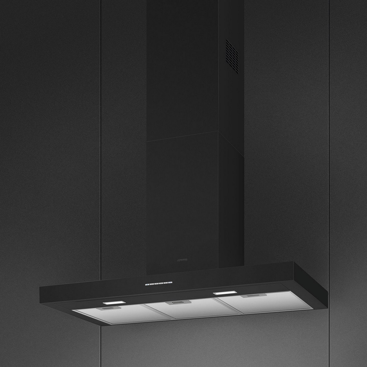 Exaustor de Parede Smeg Universal KBT900NE de 90 cm e de 4 Velocidades - Preto Preto mate-2