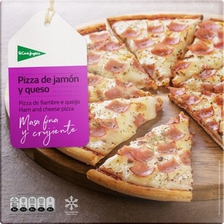pizza de jamón y queso masa fina y crujiente estuche 380 g - El Corte Ingles