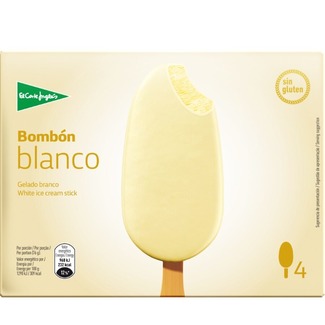 bombón helado de chocolate blanco sin gluten 4 unidades estuche 440 ml - El Corte Ingles