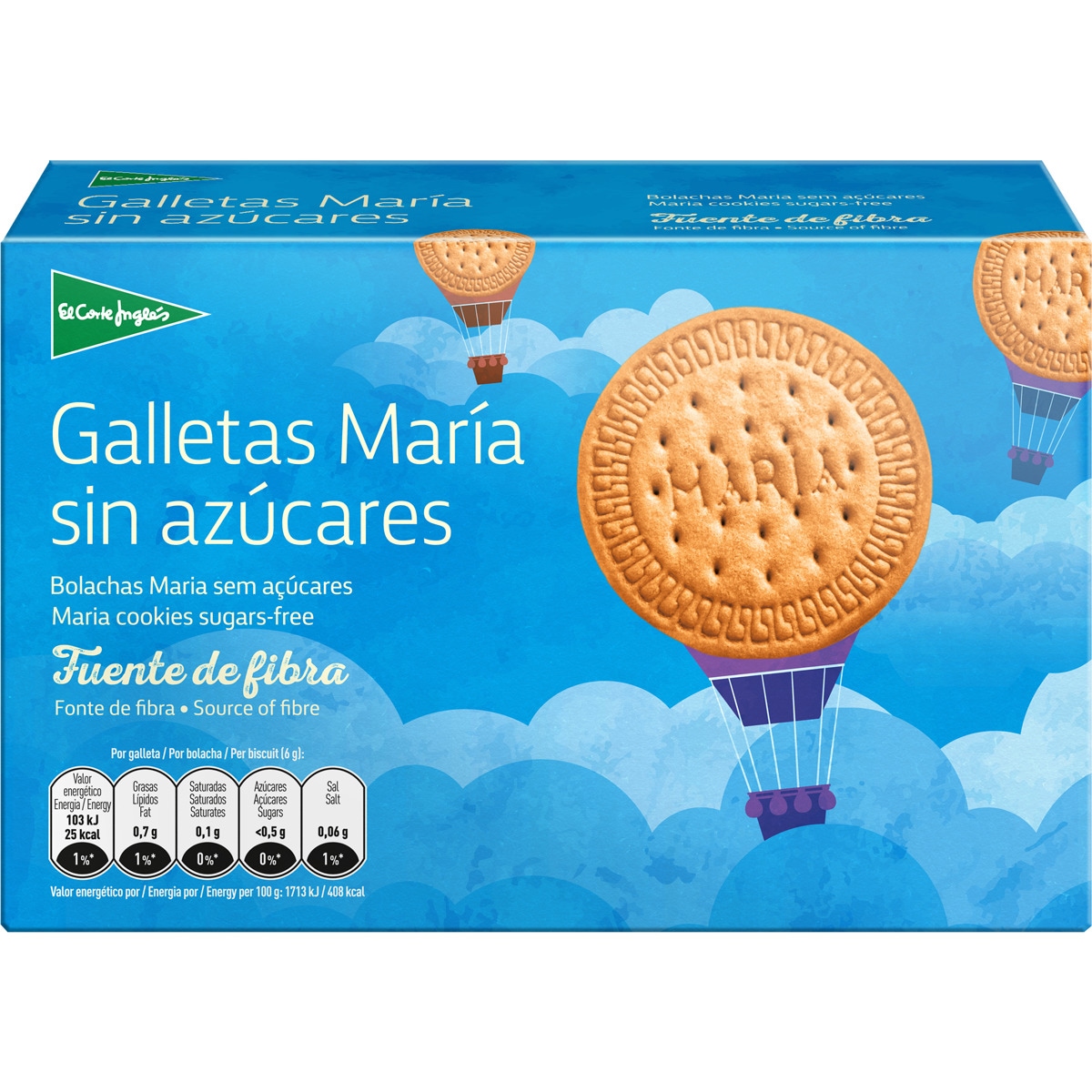 galleta María sin azúcar estuche 400 g